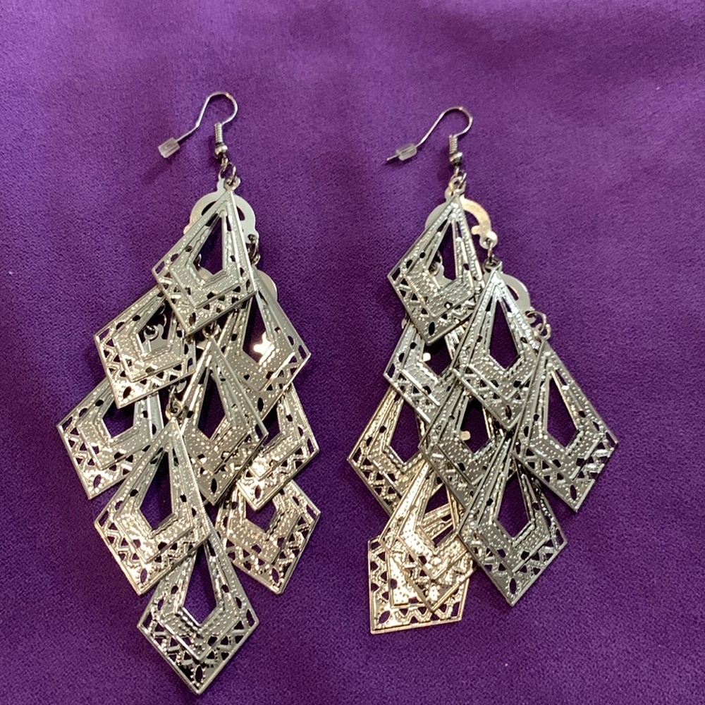 New silver earrings